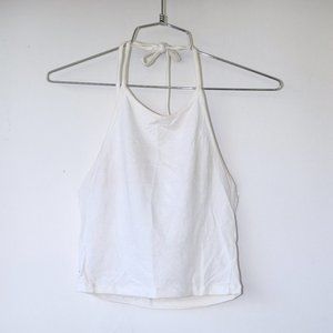 White Brandy Halter Tank